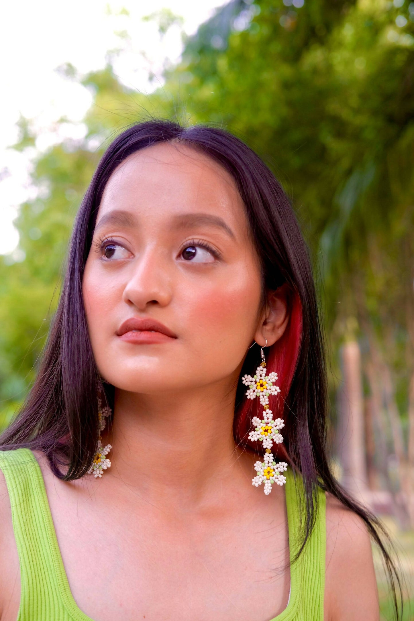 Daisy 3 Tier Earrings