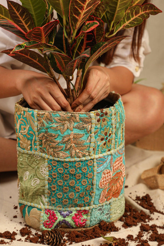 Sea Green Pot Cover (Medium)