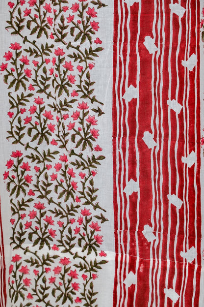 Haven Glazing Handblock Printed Cotton Door Curtain