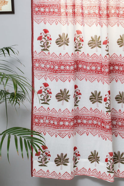 Made on Earth Handblock Printed Cotton Door Curtain