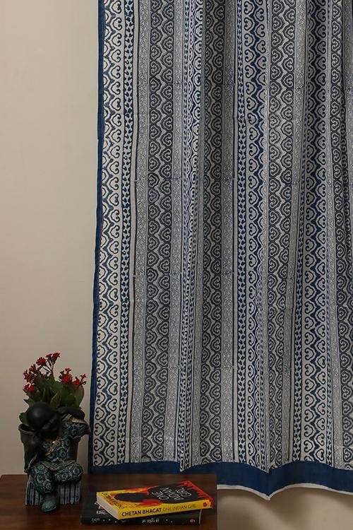 Sacred Patterns Handblock Printed Voile Cotton Curtain