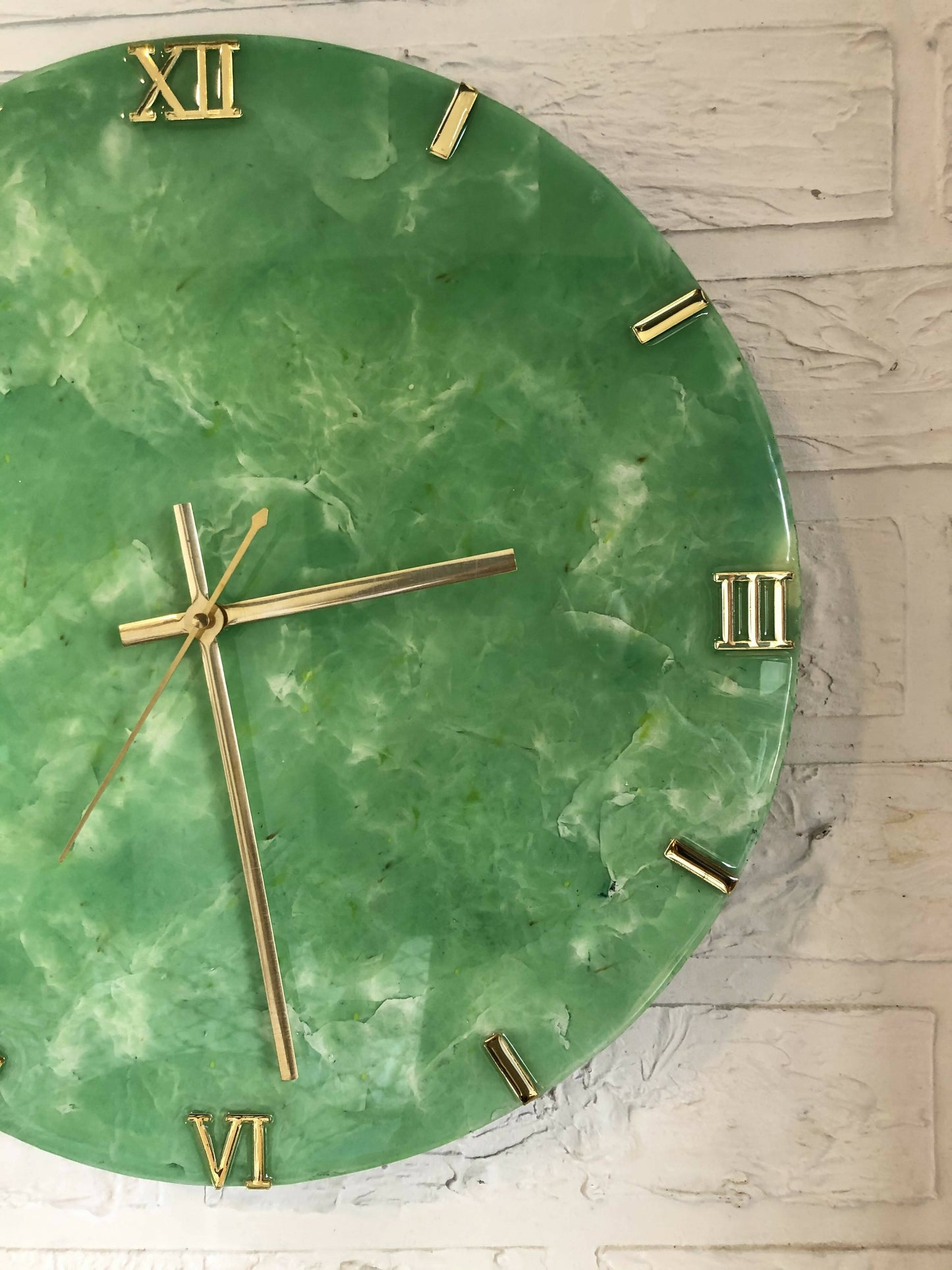 Jade Marble Clock