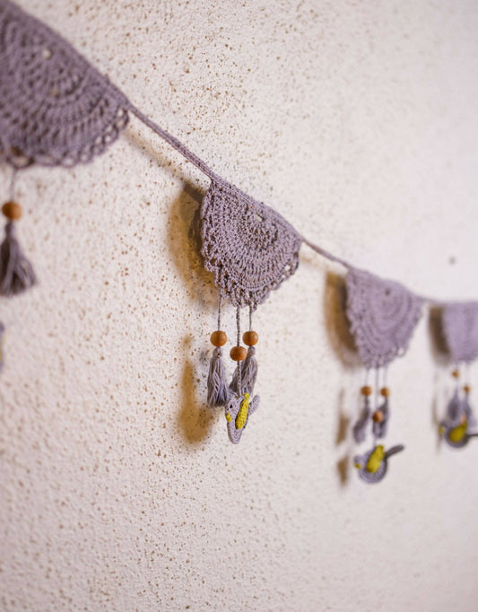 Tassel Boho Bunting Grey