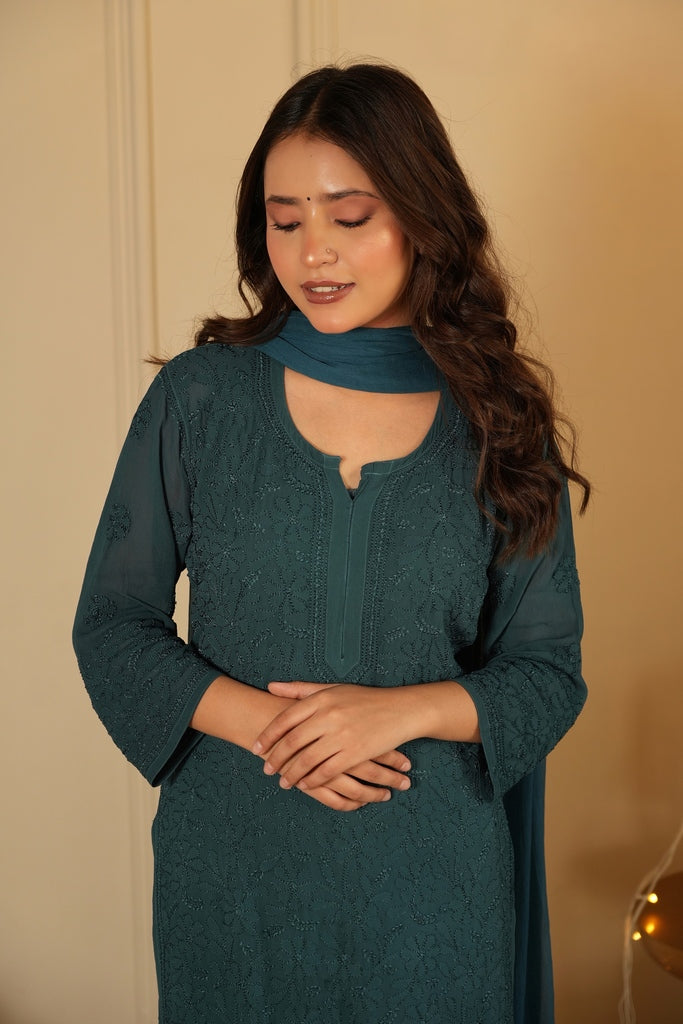 Hoor Chikankari Kurti