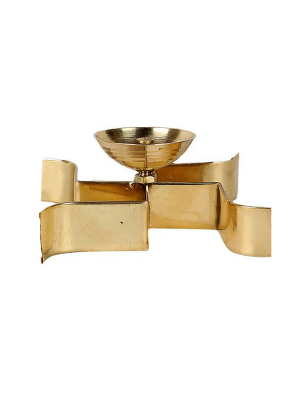 Satiya Sleeping Brass Diya - Set of 2