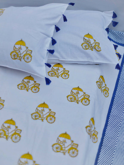 Cycle Printed Bedsheet