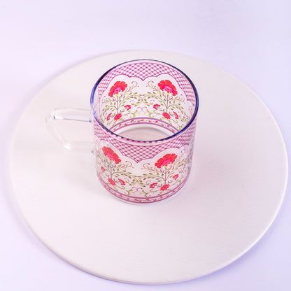 Floral Jali Print Tea Cups