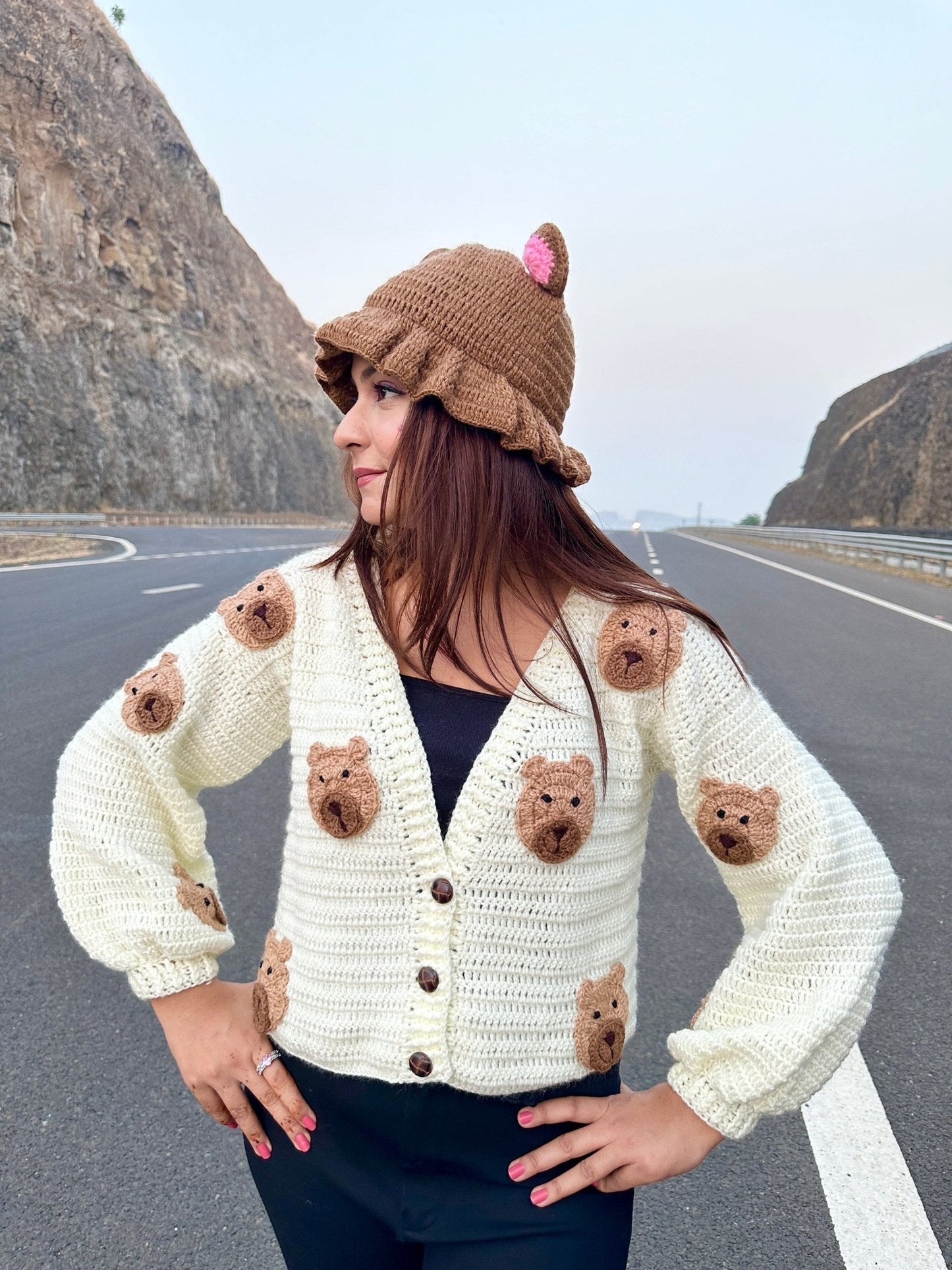 Teddy-Bear Crochet Sweater