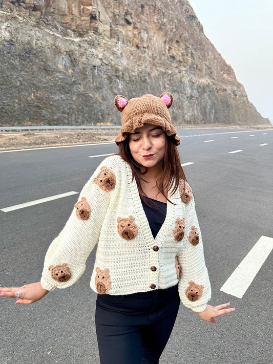 Teddy-Bear Crochet Sweater