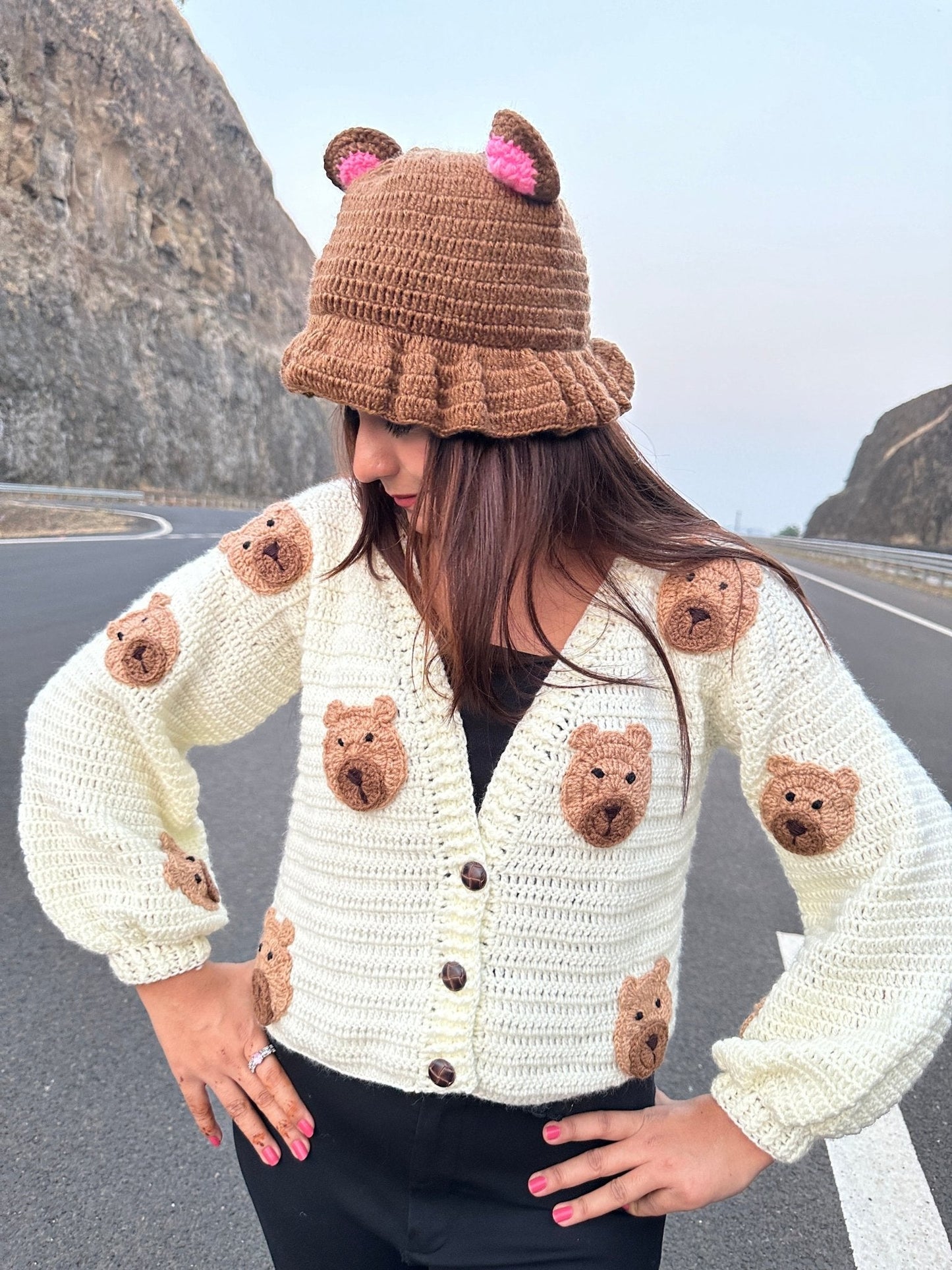 Teddy-Bear Crochet Sweater