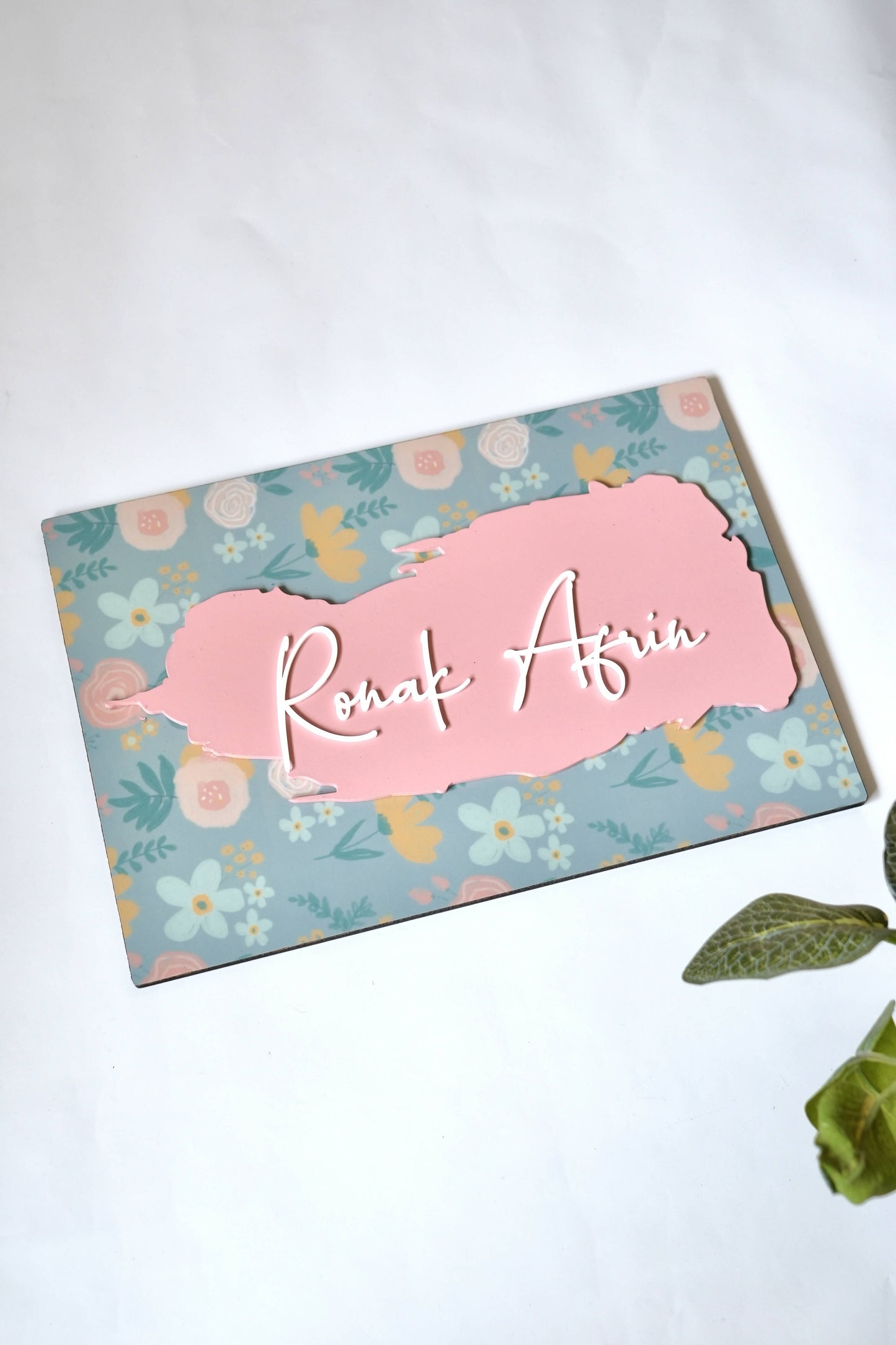 Nameplate - Secret Garden Blue (Couple)