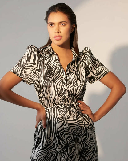 Zee - Printed Shirt Dress