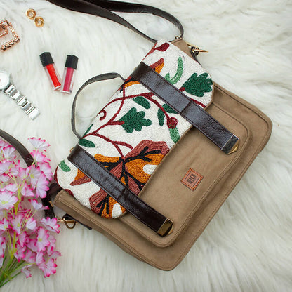 Maple Handembroidery Satchel Bag