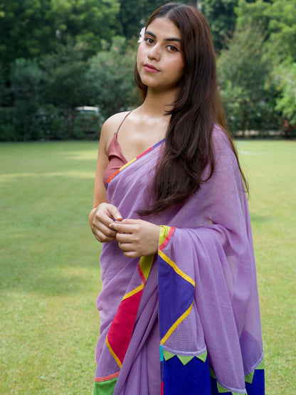 Lavender रानी Saree