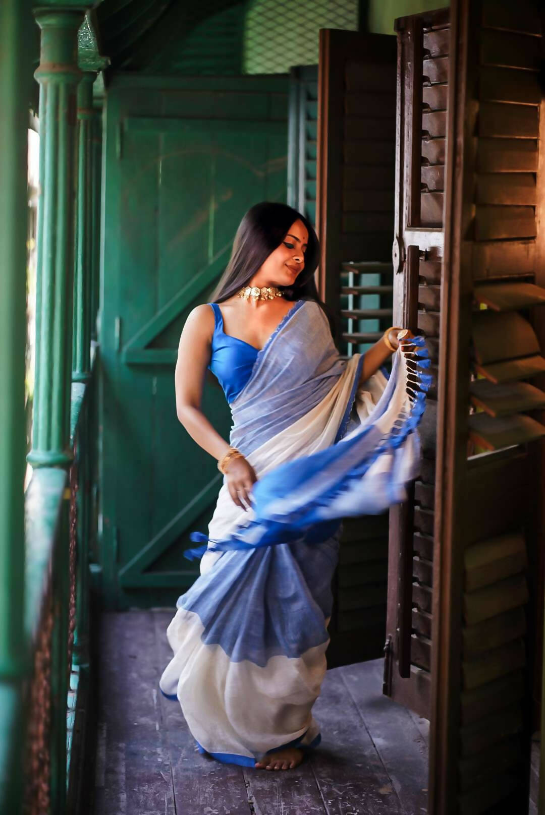 Iris Blue Saree