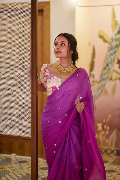 Purple Bee Saree