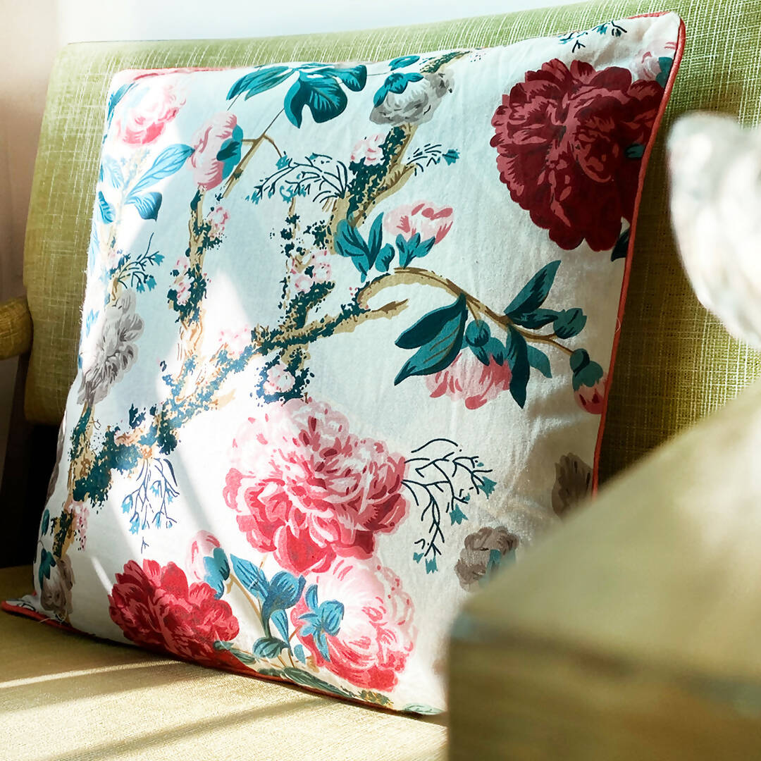 Floral Bloom Cushion Cover- Pink