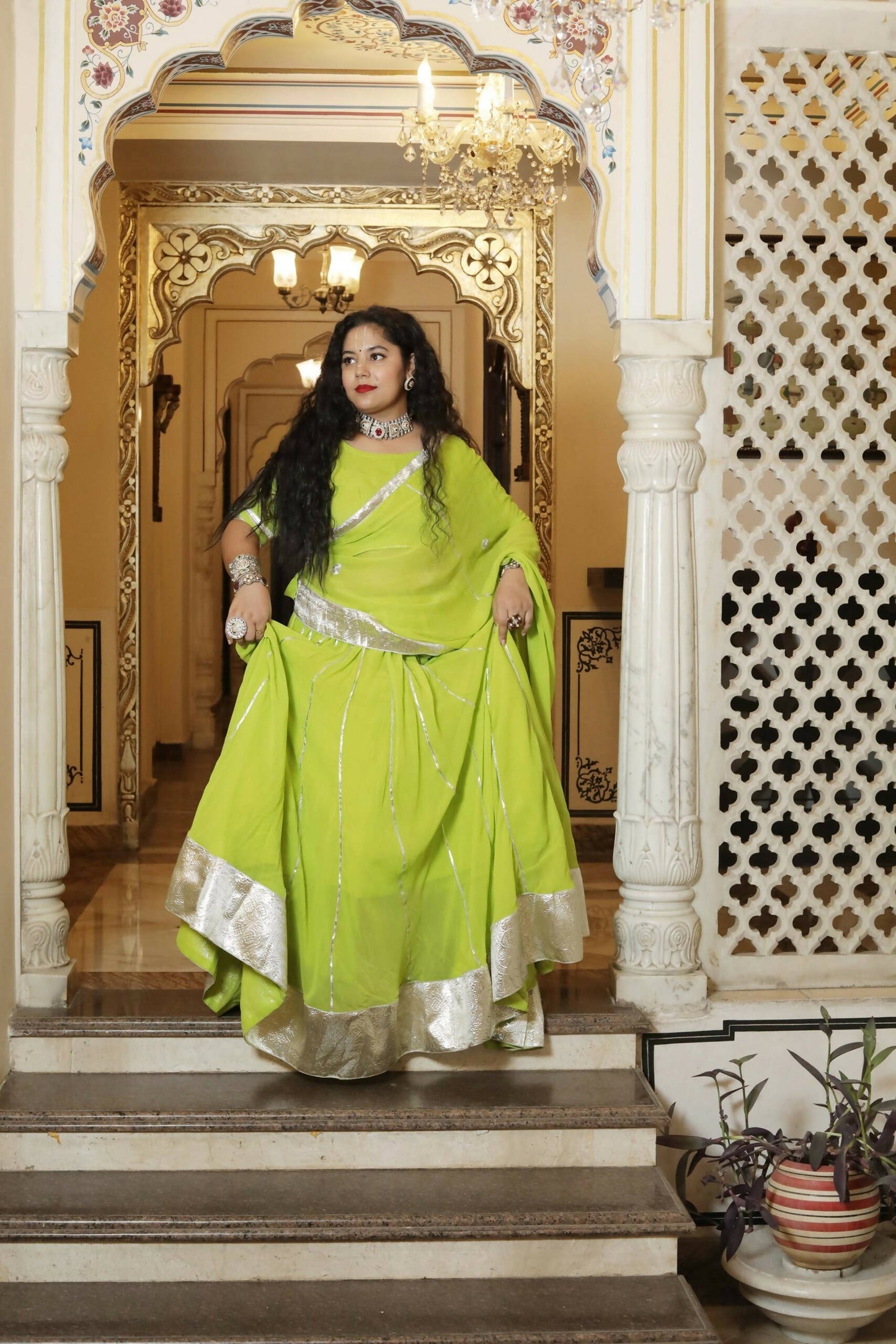 Maithili Green Lehenga