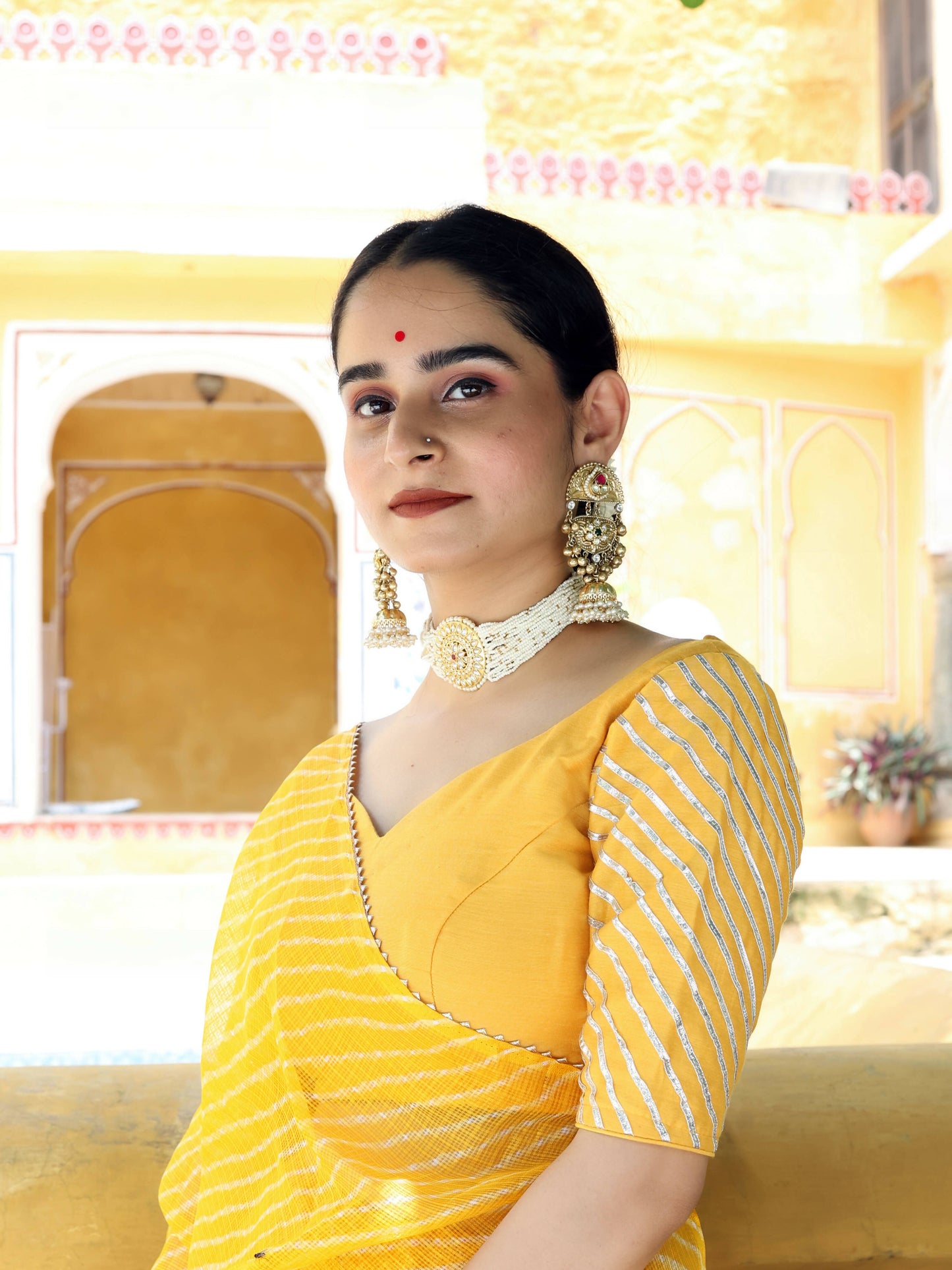 Mothda Yellow Lehenga