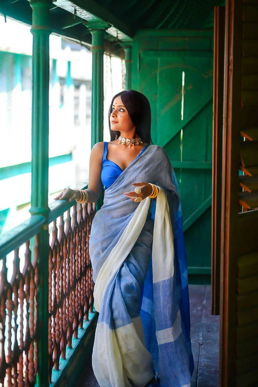 Iris Blue Saree