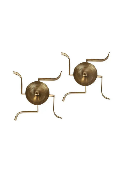 Satiya Sleeping Brass Diya - Set of 2