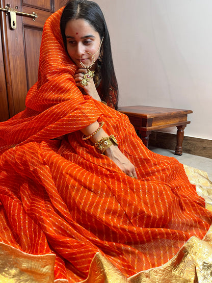 Mothda Orange Lehenga