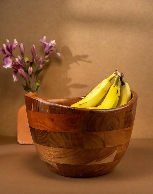 Serving Bowl Wooden Boat Large