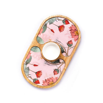 Chip and Dip Blissful Blooms Oval