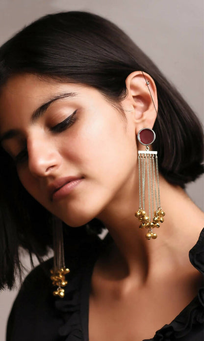 Tasseled Ghungroo Earrings