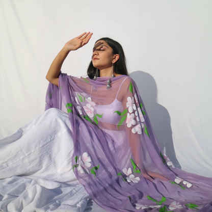 Champa Chiffon Dupatta In Lilac