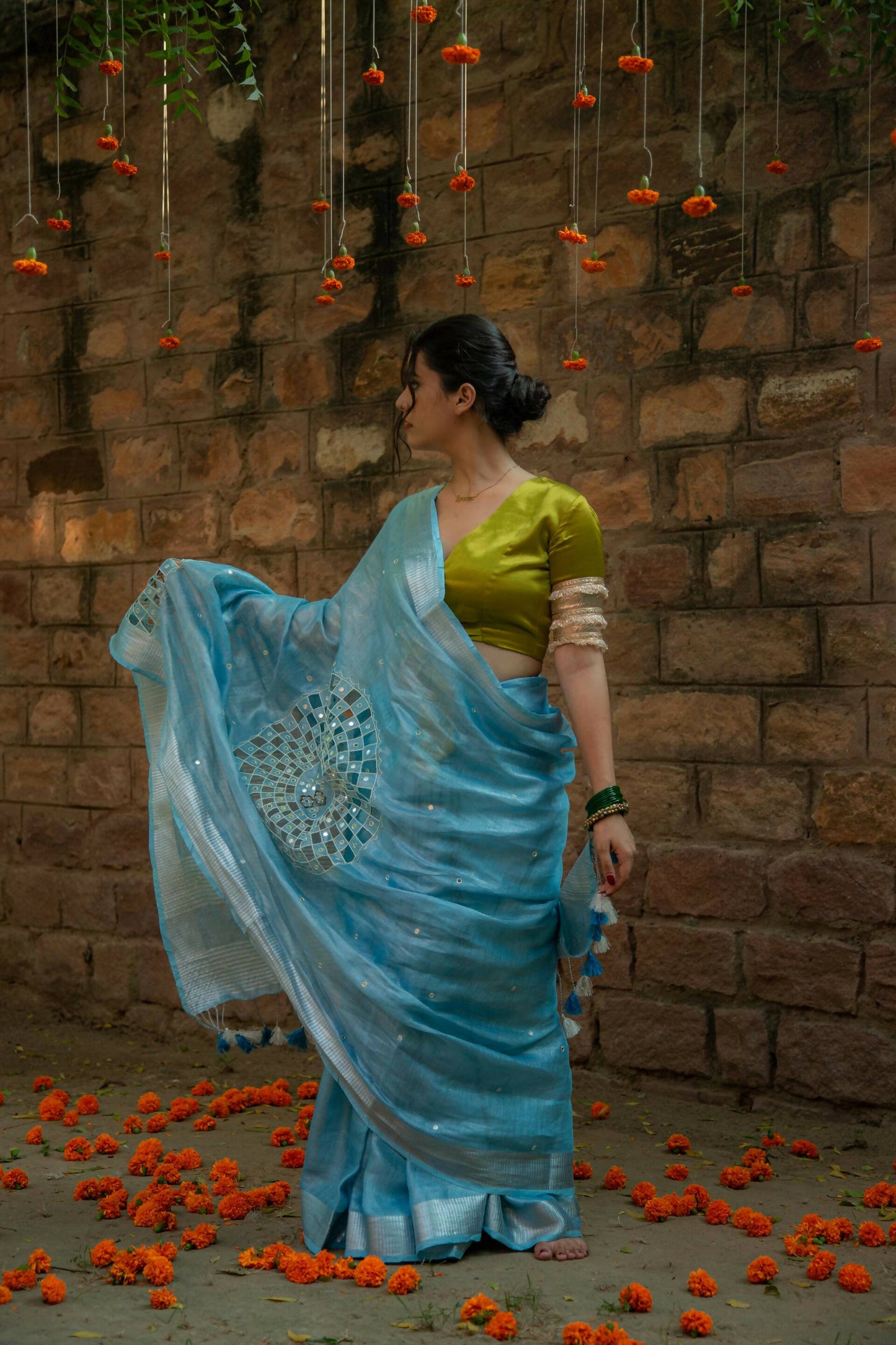 Sky Blue Inayat Saree