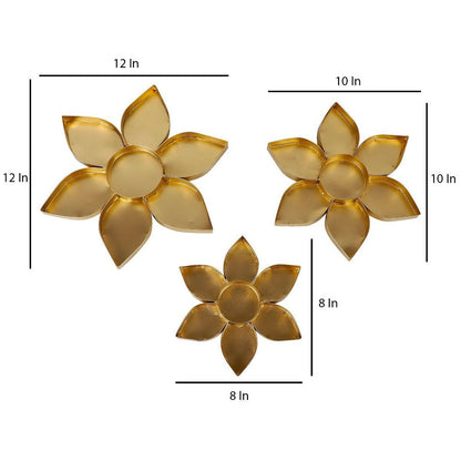 Flower Shape Decorative Platter (Set of 3)