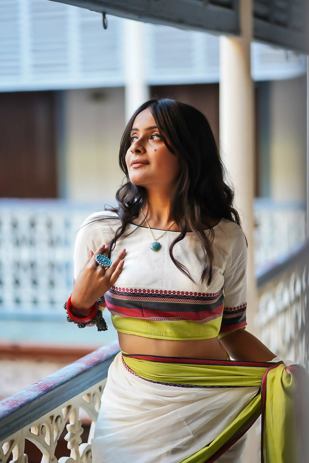 Rainbow Waves Saree